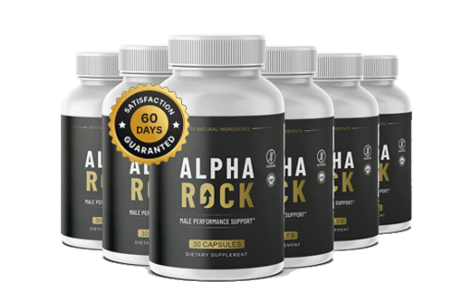 Alpha Rock bottles with the 60-day satisfaction guarantee seal